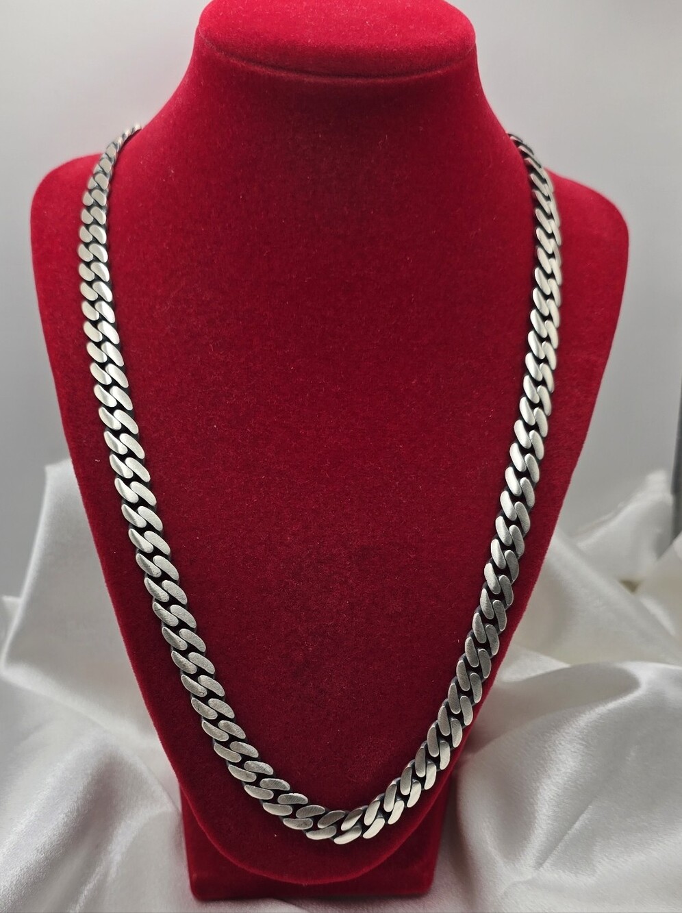 Luxury Gunmetal Over Sterling Silver 925 8mm Miami Cuban Necklace